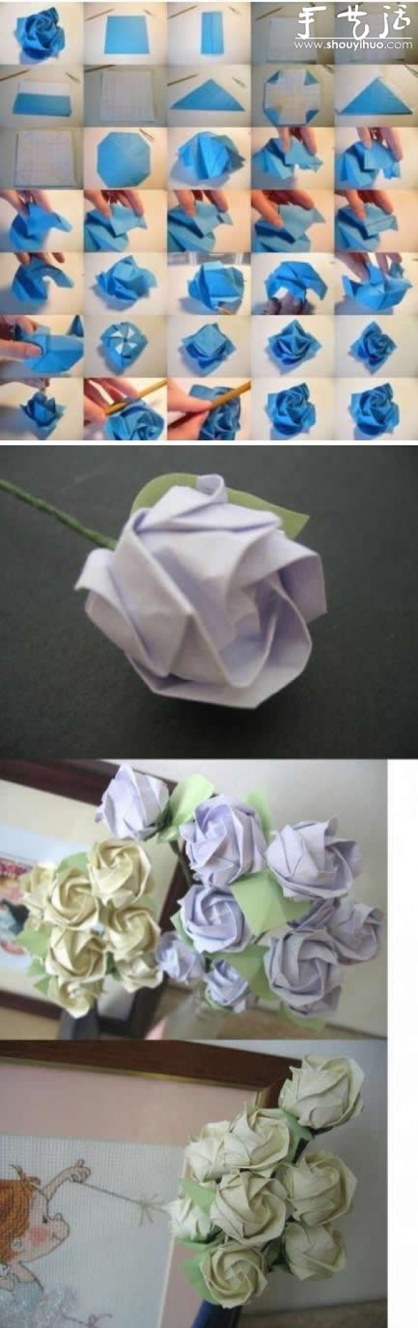 How to fold a Kawasaki rose, a tutorial on folding a Kawasaki rose