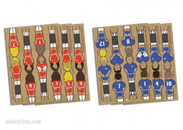 Using cardboard to make your own table football machine, the prerequisite is that you are ingenious enough! 