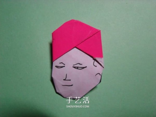 How to make an origami with a head and a man wearing a hat