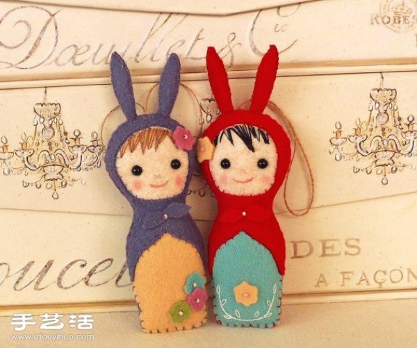 Appreciation of very cute handmade non-woven dolls