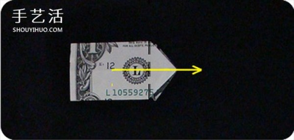 Tutorial of dollar origami ring, folding method of diamond ring with illustrations of banknotes