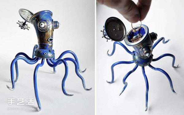 Tin trash can be turned into steampunk animals and cool gadgets can be turned into treasure