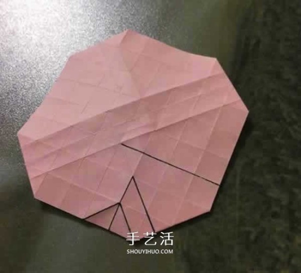 Tutorial on folding flowers on sticky notes with mini rose origami illustrations