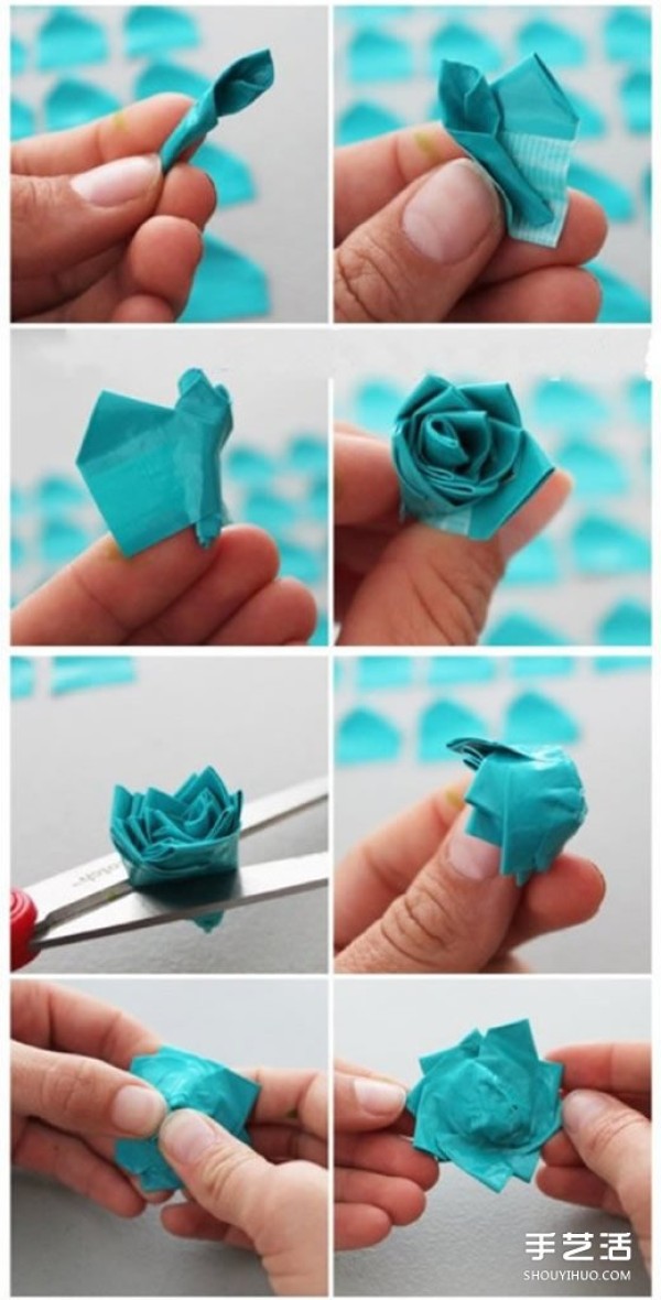 A tutorial on how to fold a peony flower and a tutorial on how to make an origami peony ring