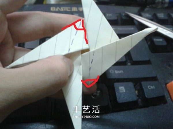 Tutorial on how to fold a pearlescent conch, step-by-step diagram of origami conch