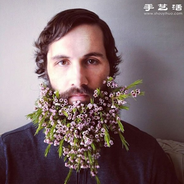 Have you seen a man with flowers on his beard? 