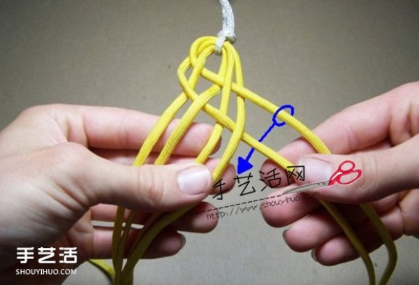 How to weave a six-strand rope bracelet, how to weave a six-strand rope bracelet