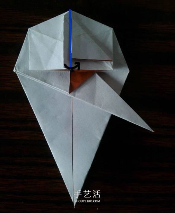 The origami method of complex small animal origami 3D squirrel with CP diagram