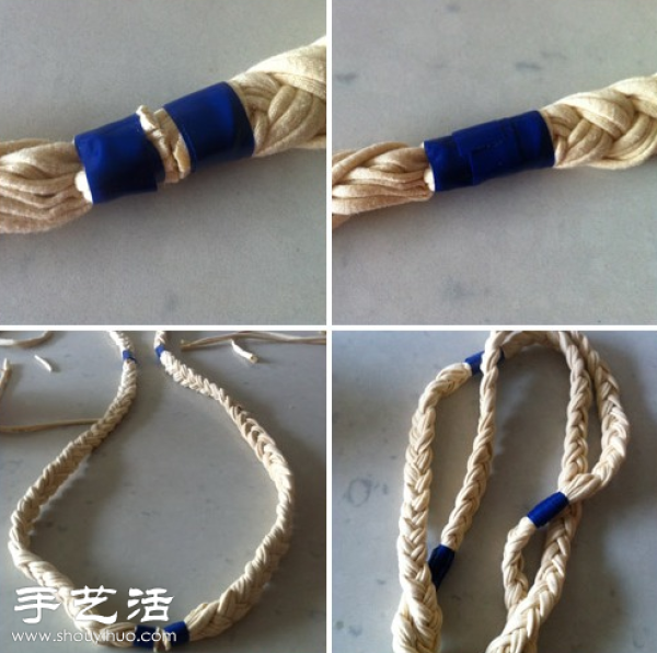 Old T-shirts are turned into treasures, handmade decorative braided ropes