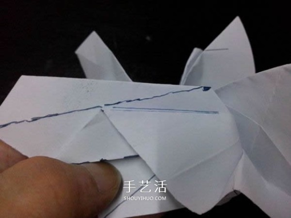 Illustration of the folding method of Nini Rose, steps of origami of beautiful handmade paper roses