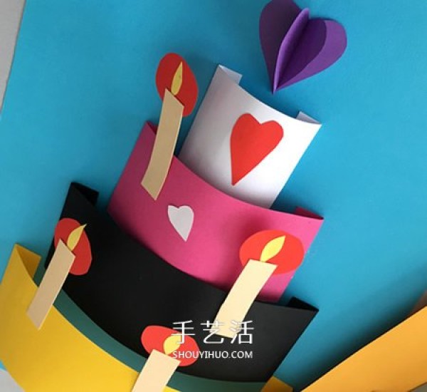 How to make a super nice birthday card DIY three-dimensional birthday cake greeting card