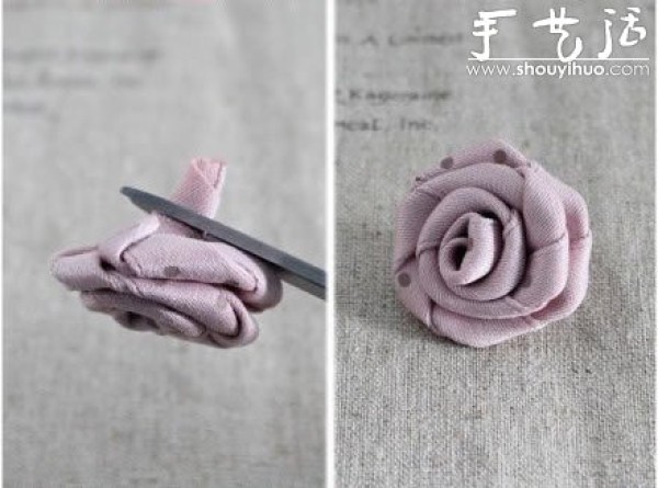 Teach you how to make rose flower hair rope hair accessories