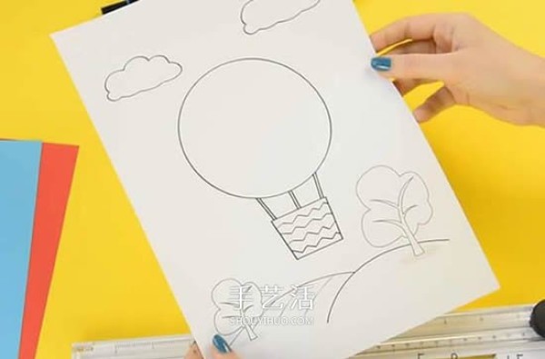 How to make homemade creative birthday cards with three-dimensional hot air balloon cards