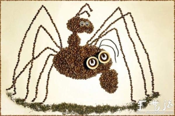 Interesting animals from creative DIY of coffee beans