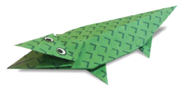 Handmade crocodile origami method