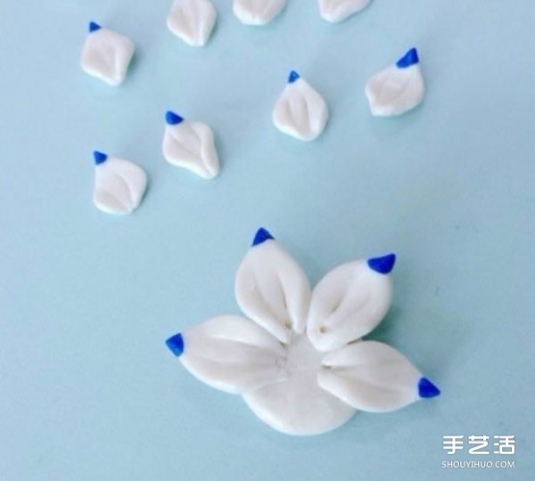 Ultra-light clay lotus DIY tutorial, the process of making a lotus with clay