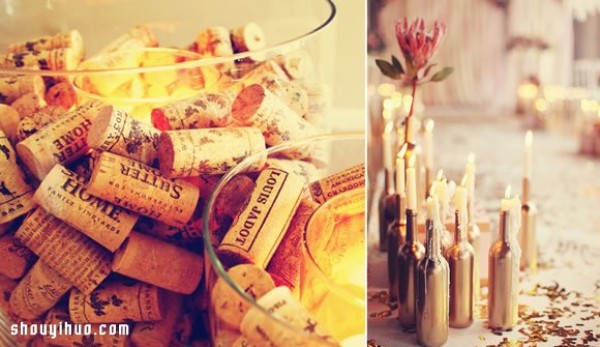 Wine bottles and corks turned waste into treasure DIY wedding trinkets