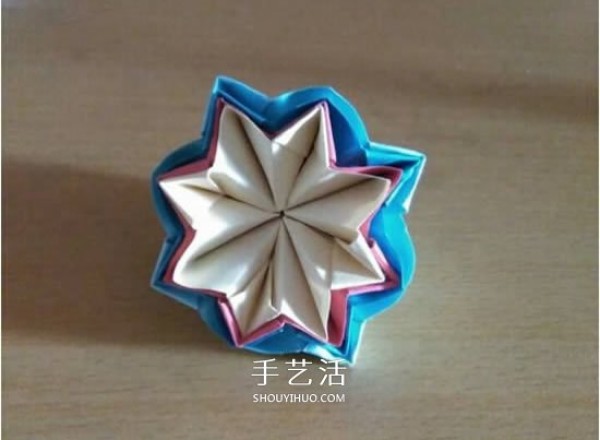 How to fold beautiful paper flowers, origami eight-pointed star flower with illustrations