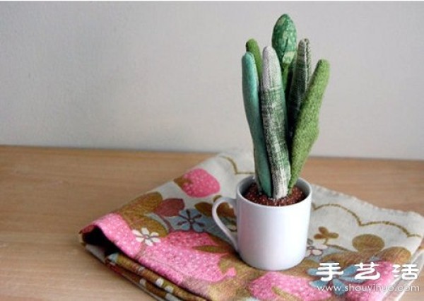 Fabric handmade succulent potted decorations