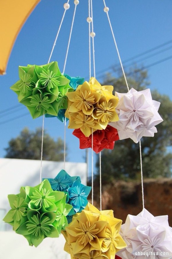 Appreciation of the beautiful handmade origami flower balls (6)