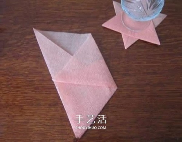 How to fold a handmade six-pointed star coaster, how to fold a simple star coaster