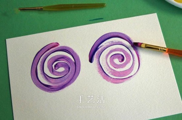 Simple and beautiful! Tutorial on making childrens watercolor rose greeting cards