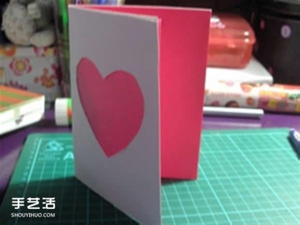 Homemade three-dimensional Valentines Day greeting card illustration Chinese Valentines Day greeting card DIY