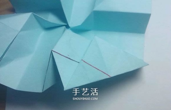 Teach you folding step by step! Detailed illustration of Kawasaki rose origami process