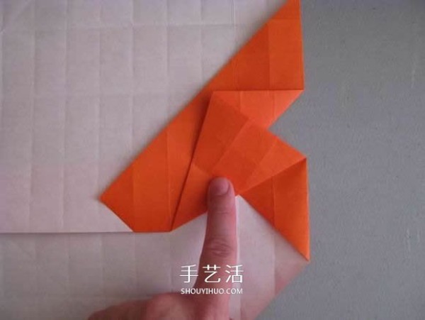 Origami illustration of three-dimensional jack-o