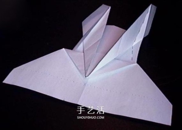 A detailed illustration of how to fold an Avengers paper plane or an origami fighter plane