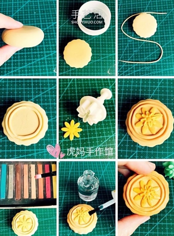 Fake to look real! Interesting illustrations of making clay mooncakes for the Mid-Autumn Festival