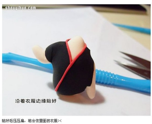 "Gintama" protagonist Gintoki Sakatas doll DIY made from clay