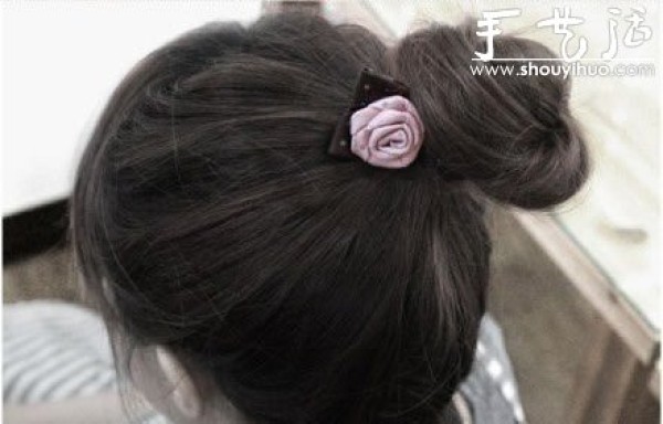 Teach you how to make rose flower hair rope hair accessories