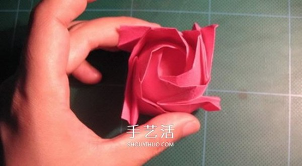 GG Rose Folding Illustration Beautiful and Detailed Rose Origami