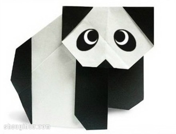 How to fold origami giant panda, handmade origami giant panda illustrated tutorial