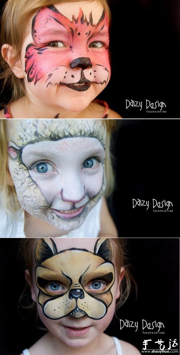 Paintings on childrens faces - "baby face"