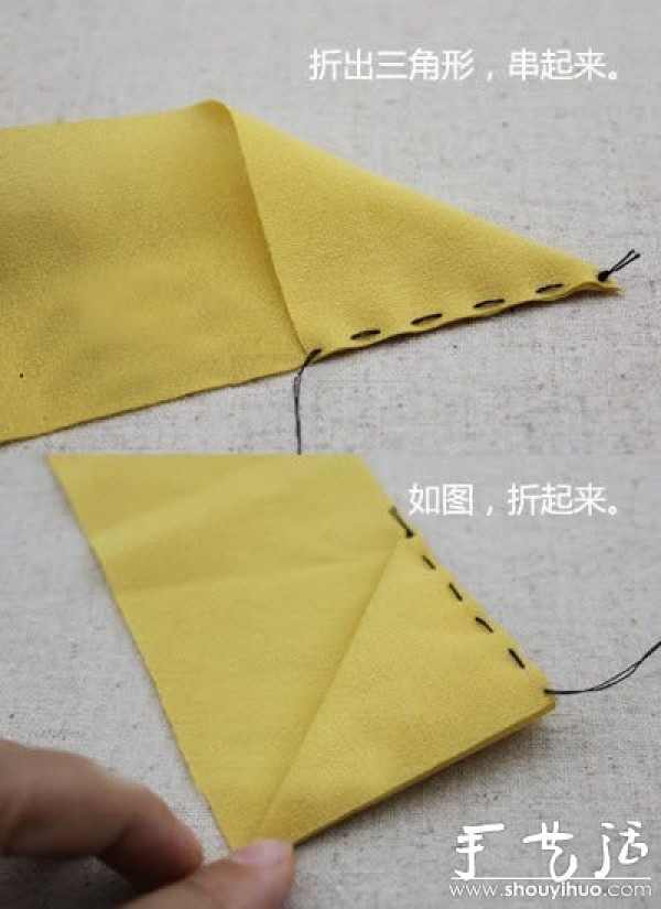 Handmade method of making beautiful hairpins with non-woven fabrics