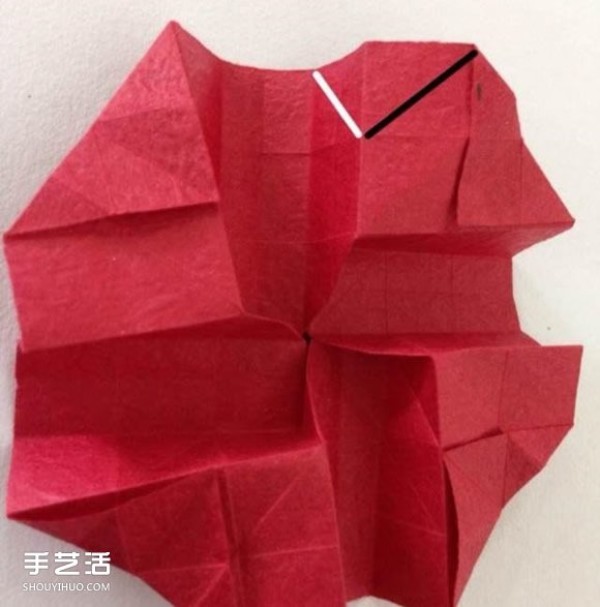 Super detailed illustration of how to fold Kawasaki rose, including flowers and receptacles