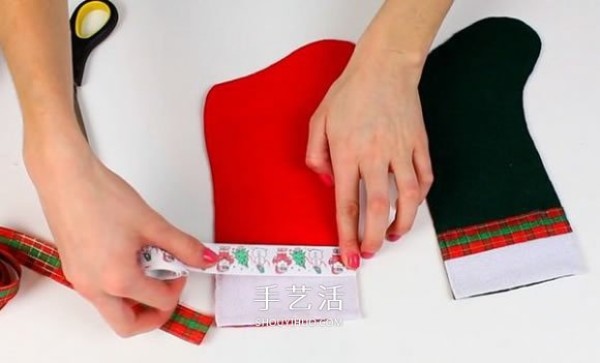 How to make non-woven Christmas socks, DIY handmade Christmas socks