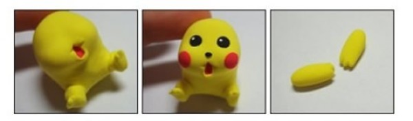 Cute baby Pikachu clay handmade illustrated tutorial