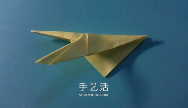 Simple hummingbird origami method, origami hummingbird illustration tutorial