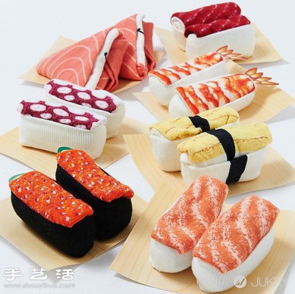 Creative sashimi sushi socks invented by Japanese people