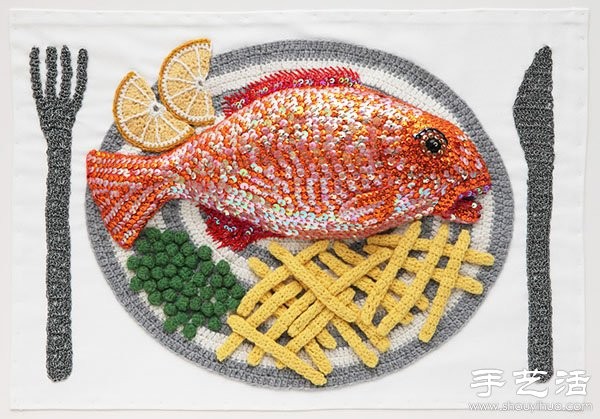 Super exquisite and realistic knitted crochet art DIY