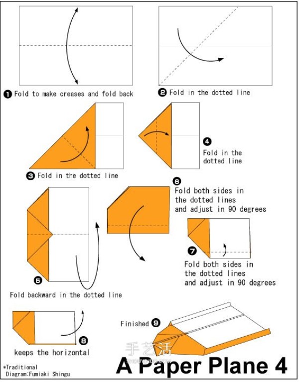 How to fold a paper airplane and fly for a long time, the simplest diagram of folding an airplane