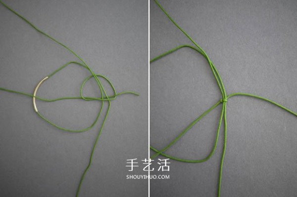 Simple and beautiful bracelet weaving method and golden tube bead bracelet weaving diagram