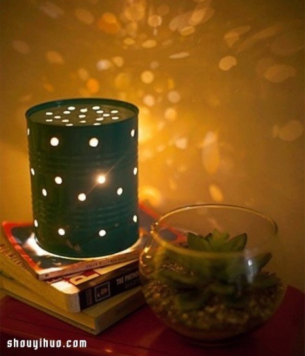 Use waste milk powder cans and iron cans to make a beautiful DIY night light by hand