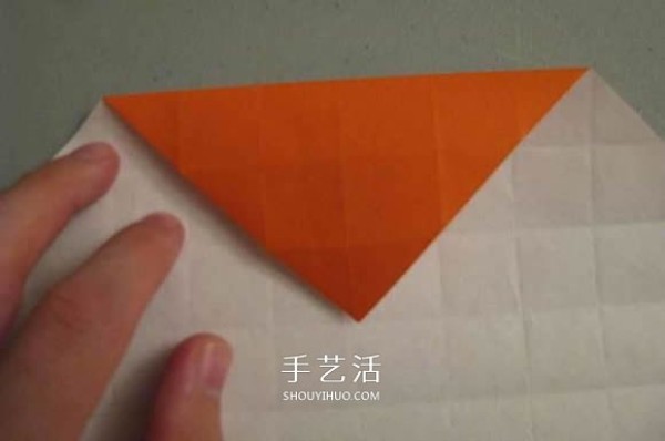 Origami illustration of three-dimensional jack-o