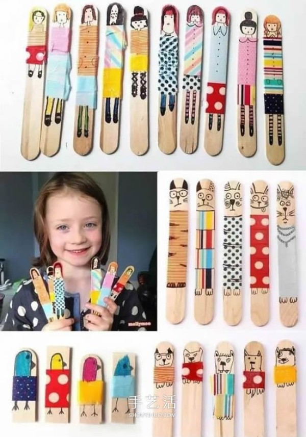 There are so many pictures of using waste ice cream sticks to bring everyone back to the happiness of childhood