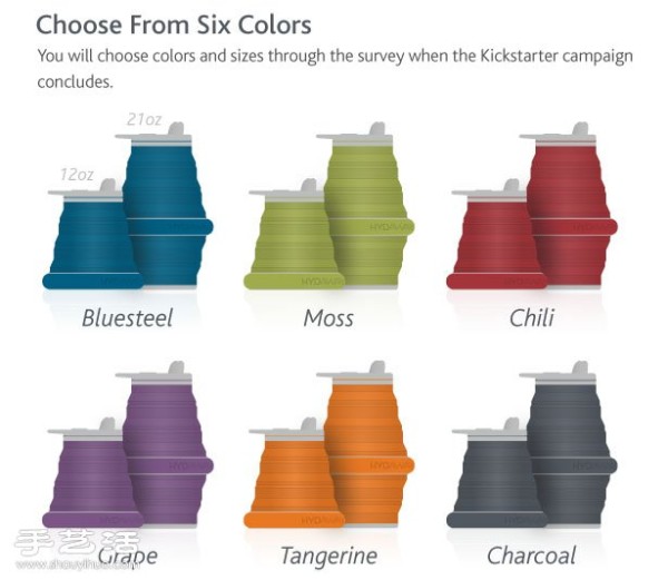 Hydaway, a collapsible water bottle suitable for various journeys