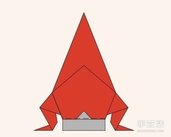 Santa origami step-by-step tutorial, origami Santa tutorial